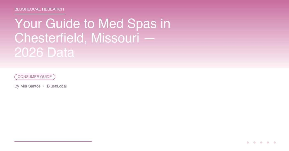 Your Guide to Med Spas in Chesterfield, Missouri — 2026 Data
