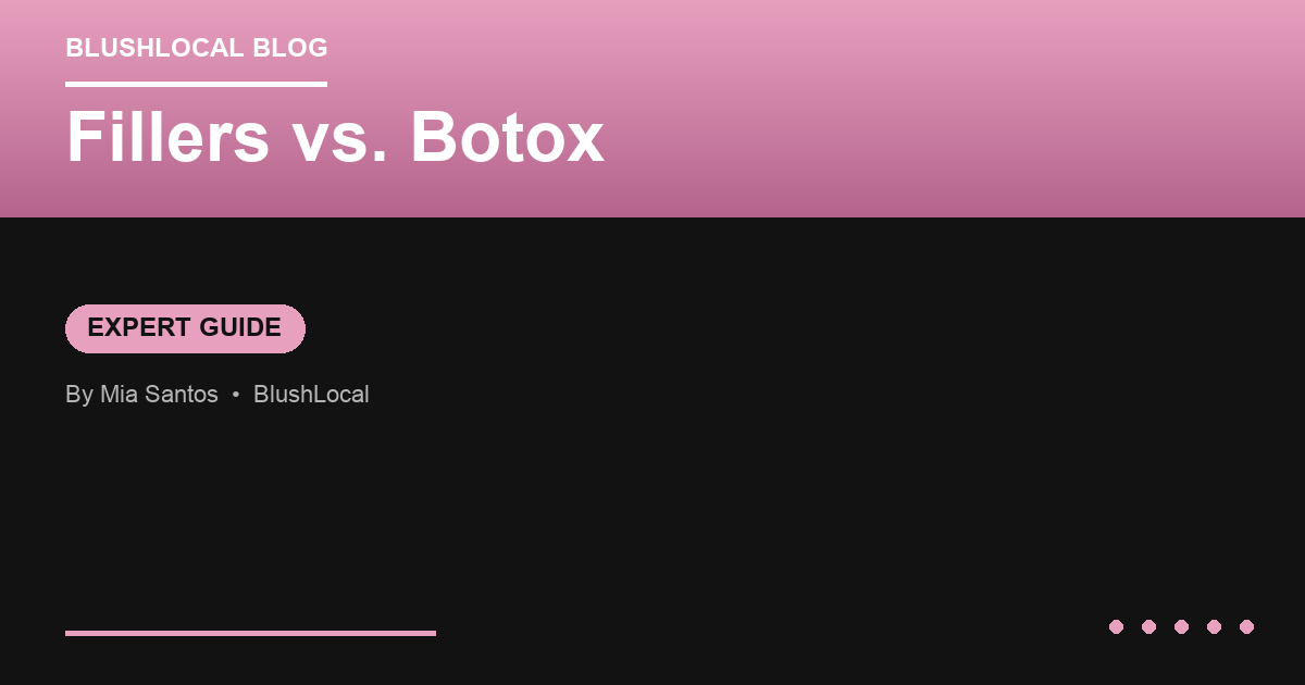 Dermal Fillers vs. Botox: Understanding the Key Differences
