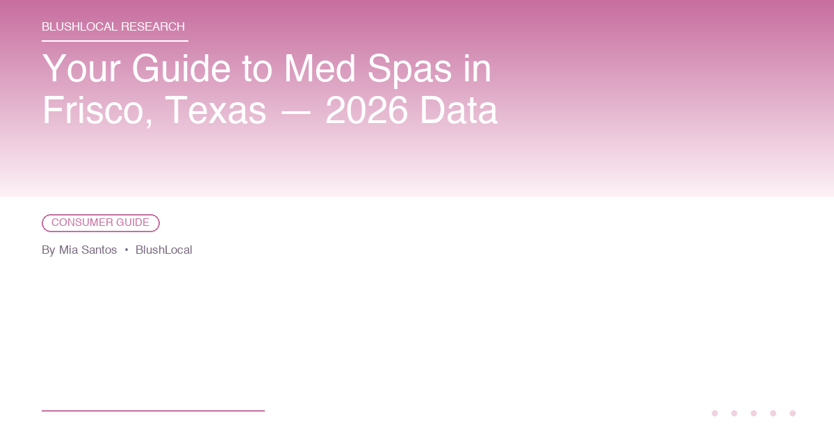 Your Guide to Med Spas in Frisco, Texas — 2026 Data