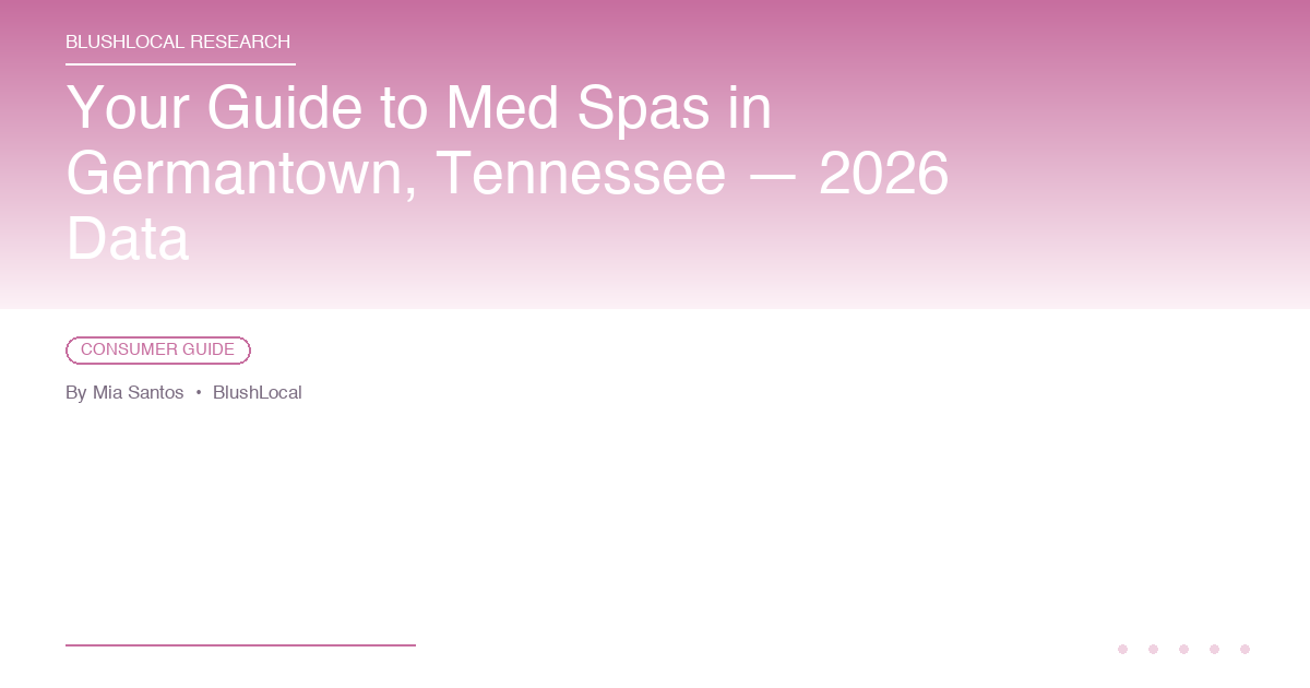 Your Guide to Med Spas in Germantown, Tennessee — 2026 Data