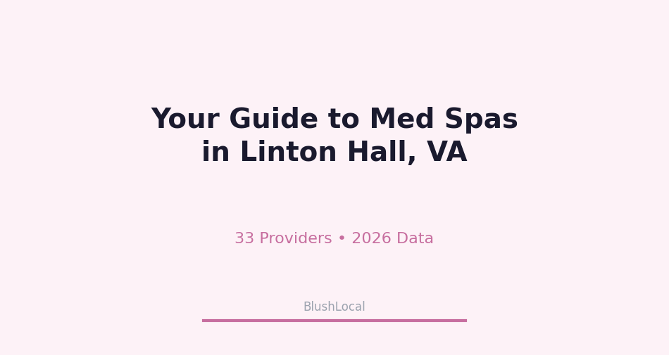 Your Guide to Med Spas in Linton Hall, Virginia — 2026 Data