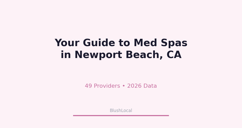 Your Guide to Med Spas in Newport Beach, California — 2026 Data