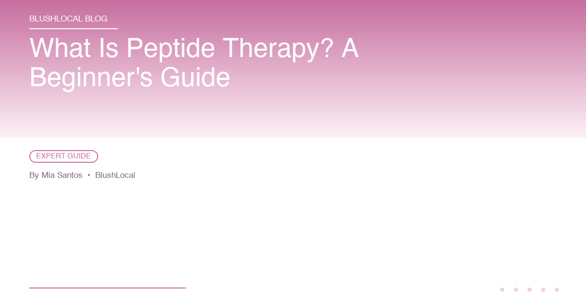 What Is Peptide Therapy? A Beginner's Guide