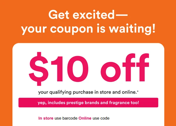 Ulta - targeted email $10 off $10 exp 3/21