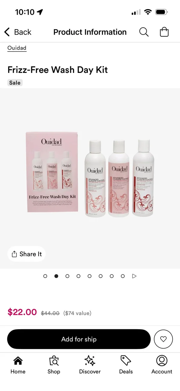 ouidad wash kit on sale for $22 on ulta.com!